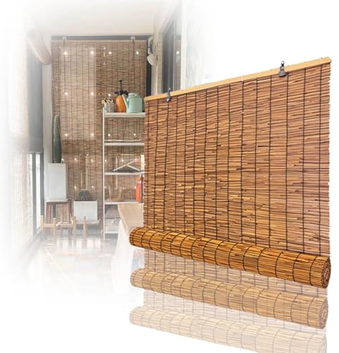 Tende In Rattan Naturale Facili Da Installare Tende In Bambù Per Esterni Per La Decorazione Di Balconi Padiglioni E Pareti Divisorie Tende Romane Con Sollevatore(140x200cm)