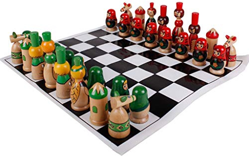 Schackset schackpjäser av högsta kvalitet Chessman-resor söt present till vänner spelkollektion tecknad karaktär typ