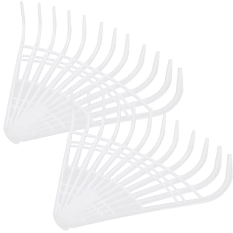 TOVINANNA 2piezas Rastrillo De Agujas De Pino Unidades para Césped y Mango De Plástico Herramienta para Jardín