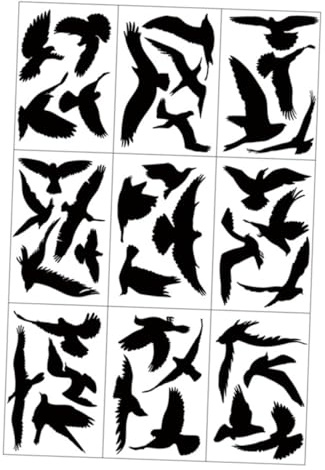 SOLUSTRE 9hojas Pegatina Para Prevenir Colisiones De Aves Diseño De Colibrí Calcomanía Estática Anticolisión Para Ventanas De Casa Puerta o Baño Protección De Vidrio
