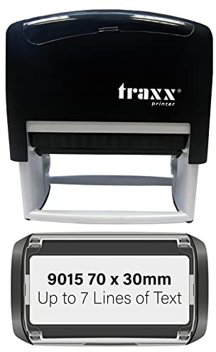 Personalised Rubber Stamp- C50 7 Line Customised Text - Ideal for Long Addresses, Contact Details, Legal Stamps- 70 x 30mm