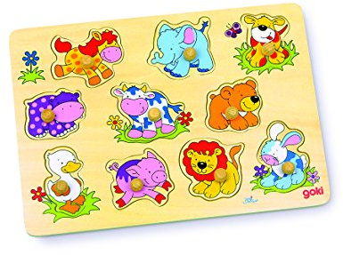 Goki Steckpuzzle Tierkinder II