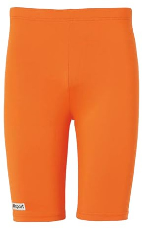 UHLSPORT - DISTINCTION COLORS TIGHTS - Short de Football - Matière Légère - Coupe Moulante - orange fluo - FR : XL (Taille Fabricant : 14 ans)