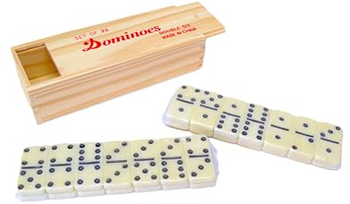 better with friends Dominos professionnels pour adultes 6 couleurs (jeu 28, dominos) dans une boîte en bois
