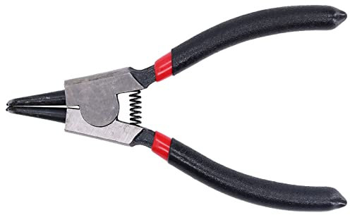 Alicates para Anillos a Presión, Alicates para Anillos Divididos, Alicates para Anillos de Seguridad con Tratamiento Térmico de Caucho de Acero Al Carbono de 5 Pulgadas, Alicates