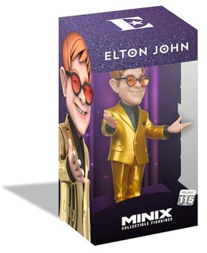 MINIX Elton John Gold Suit Model – Collectible Action 12cm Figure Music Icon Range for Fans