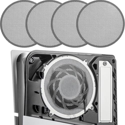 Copertura antipolvere in rete pannello di ventilazione con filtro antipolvere, protezione facile da pulire, compatibile con accessori per console PlayStation PS5 Pro (4 pezzi)