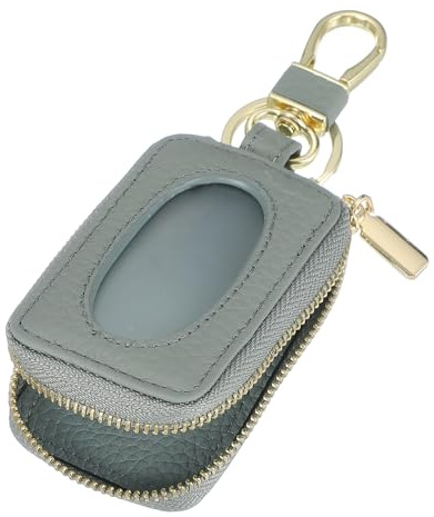 sourcing map Car Key Fob Case, Universal Car Key Holder Leather Keychain Pouch for Smart Remote Fobs