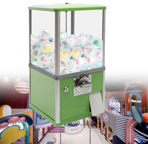 tuggummiautomat, 20,87 höjd enorm lastkapacitet Gumball Bank, godisautomat for prylar, perfekt for spelbutiker och återförsäljare, röd(Green)