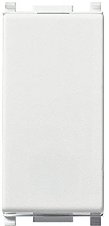 VIMAR 0R14001 Plana Interruttore 1P 16 AX 250 V, illuminabile, tasto sostituibile, bianco. Max 200 W per lampade con ballast integrato (IEC 60669-1:2017), 1 pezzo
