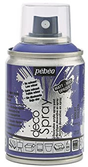 PEBEO - Peinture Acrylique en Spray - Pour la Décoration Multi Supports en Intérieur et Extérieur - Base Eau, Faible Odeur - 100 ml - Finition Mate - Coloris Violet