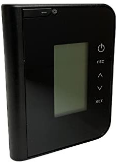 eRicambi, Radiocomando Bidirezionale Tiemme 2WAYS2 per Stufe a Pellet, Display LCD, Portata 15mt, 5 Touch Button, Dimensioni 120x90x30mm, modelli CLAM