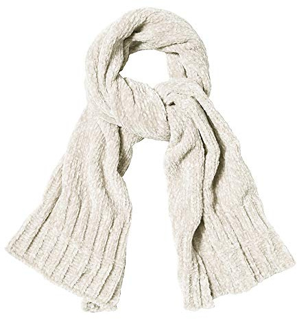 SOJOS Lightweight Ultra Soft Chenille Ribbed Thick Scarf Knit Shawl for Women for Fall Winter Shawl Wrap SC326 with Beige