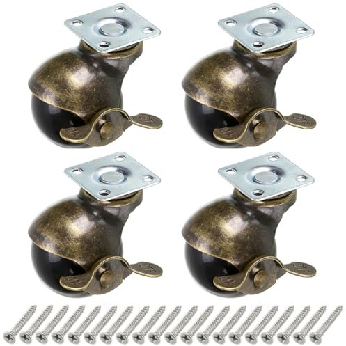 Skelang Rolle für möbel, kugelrollen mit bremse, antike Lenkrollen, für möbel, sofa, stuhl, couchtisch, schrank, 4 stück, 40 mm