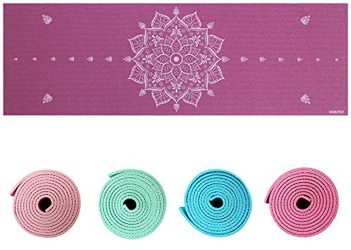 VIAVITO Asuryama 4mm Yoga Mat, Color- Smooth Aubergine