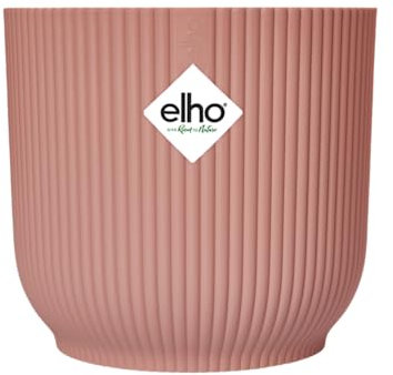 elho Vibes Fold Rund 16 Pflanzentopf - Blumentopf für Innen - 100% recyceltem Plastik - Ø 16.1 x H 14.8 cm - Rosa/Zartrosa