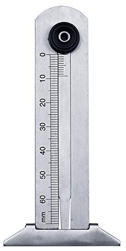 Calibro di profondità per pneumatici, Misuratore di profondità del battistrada Misuratore battistrada pneumatici in Acciaio Inox da 0-30mm/0-50mm/0-60mm per auto Moto e Camion