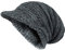 Cool4 Herren Damen Unisex XXL Schirm Strickbeanie Slouch Schirmmütze Beanie Strick Mütze A50 (Grau-Schwarz meliert, One Size (56-60))
