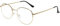 JoXiGo Lesebrille Damen Herren Gold +2.0 Metall Rahmen Nerdbrille Klar Linse + Brillenband