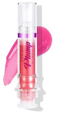 Plumping Lip Oil - Clear Pink Instant Plumper Lip Gloss, Hydrating & Nourishing Tinted Lip Balm Liquid Lipstick for Day & Night Moisturizing Lips (03#)