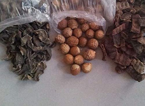 Dry Whole Amla|Reetha|Shikakai|Soapnut|Gooseberry|Acacia Concinna (200gm Each)- CHIRAG EXIM
