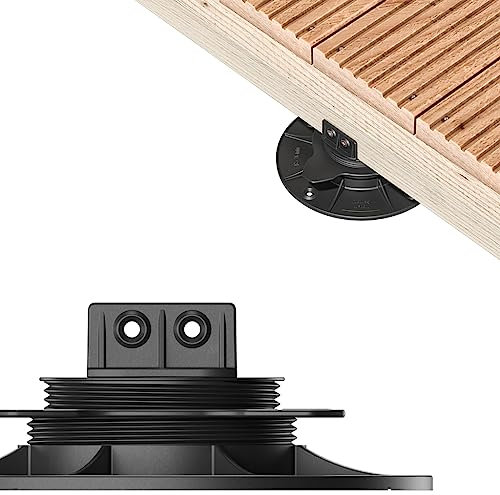 10x LANGFIT® Stelzlager M für Terrassendielen – Stufenlos höhenverstellbar von 18-36mm – Für Unterkonstruktionen aus Holz, WPC, Alu – Made in Germany