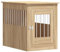 vidaXL Hundekäfig im Möbelstil, Abschließbar Hundebox mit Tür, Hundehütte Beistelltisch mit 2-in-1-Funktion, Hundehaus Haustierkäfig, Sonoma-Eiche 55x80x68 cm Holzwerkstoff