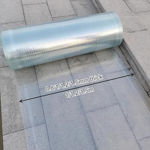BESNUT Roof Cladding,Polycarbonate Panel Roofing Sheets,1/1.2/1.5M Wide Clear Greenhouse Roof Panels,Daylighting Panels for Canopy Balcony Garages Canopies (Color : 1.5mm, Size : 1.5x1m)