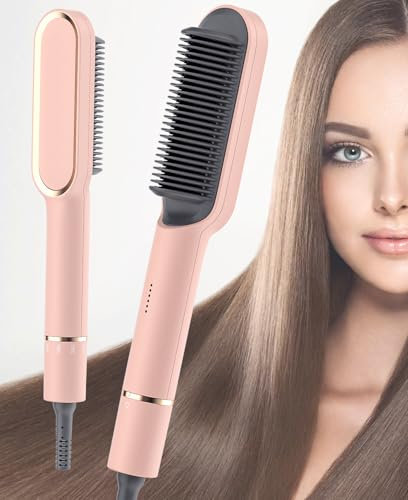Vankarr Cepillo Alisador Pelo Peine Alisador de Cabello, Temperatura Regulable, Protección Antiquemaduras, Planchas de Pelo
