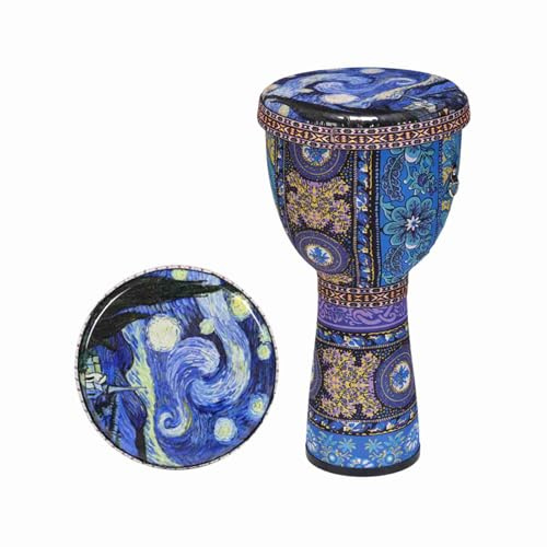 Djembe Trumma, 8 Tum PVC Kolfiber Ultralätt Handtrumma Djembe Afrikansk Trumma med Rem för Nybörjare Till Vuxna och Barn (4)