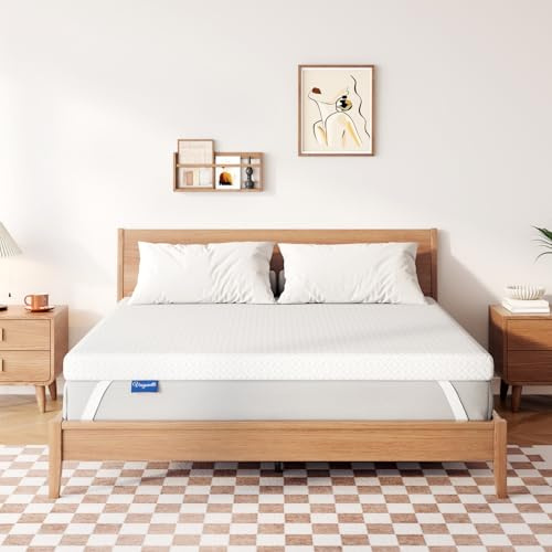 Vesgantti Matratzentopper 180 x 200 cm Gel Topper mit Abnehmbarem und Waschbarem Bezug, H3 Gelschaum Topper, für Boxspringbett und Betten Schlafsofa 10 cm Höhe Weiß