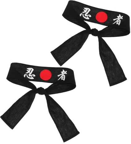 BESPORTBLE Bandeau Karaté 2 Pièces Tissu Coton pour Chef Sushi Entraînement Traditionnel