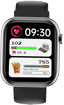 Smartwatch Damen Herren, 1.83 HD Fitness Tracker mit Schrittzähler/Blutdruckmessung/Pulsuhren/Telefonfunktion, Schlaftracker, 120+ Sportmodi, IP68 Wasserdicht Fitnessuhr&Sportuhr für Iphone Android