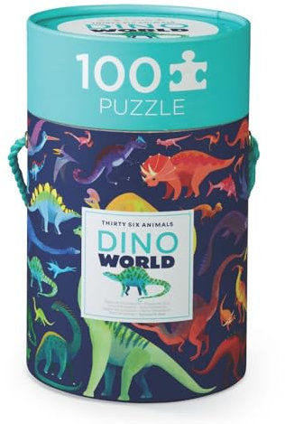 Crocodile Creek - Sechsunddreißig Wilde Tiere – 100-teiliges Puzzle, Boden-/Tischpuzzle mit Behälter zur Aufbewahrung, 35,6 x 48,3 cm, fertige Größe, entworfen für Kinder ab 5 Jahren