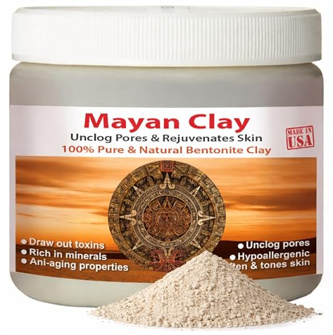 Mayan Secret - Indian Healing Clay - Deep Pore Cleansing Facial & Healing Body Mask | The Original 100% Natural Calcium Bentonite Clay (1 pound)