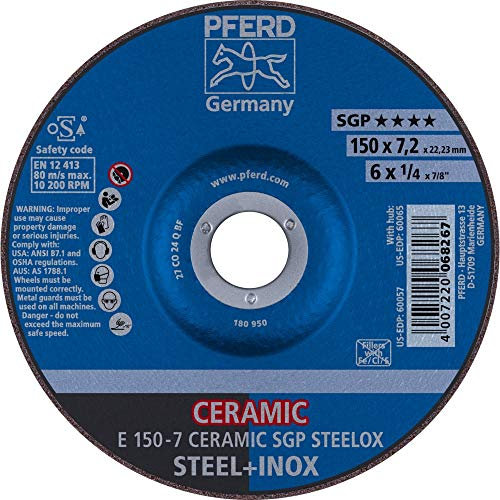 Lot de 10 disques à ébarber en acier inoxydable Ceramic SGP E 150-7 69901759