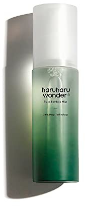 haruharu wonder Black Bamboo Mist, Bruma facial con extracto de bambú, arroz negro y ginseng, Hidratante, Rearfirmante, Piel suave, Cuidado de la piel coreano, Vegano y sin crueldad animal, 80ml