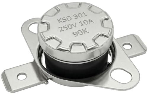 Lumonic Termoswitch 90°C N/O kontakt 250V 10A Temperaturomkopplare Termostat KSD301 Bimetall Termiskt skydd