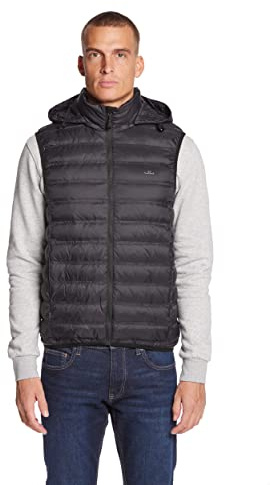 Jeff Green Herren Leichte 750 Cuin Daunen Weste John Inklusive Transportbeutel, Größe:XL, Farbe:Black 1