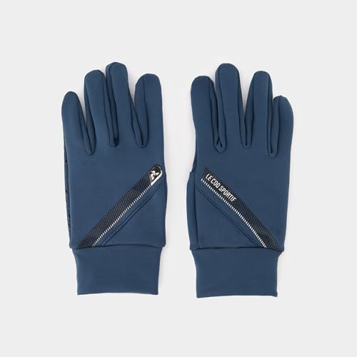 Le Coq Sportif - ESS Gants N°1 - Matière Douce Chaude - Compatibles Écrans Tactiles Index Pouces - Grip Silicone Paume - Détails Réfléchissants - Taille L - Bleu