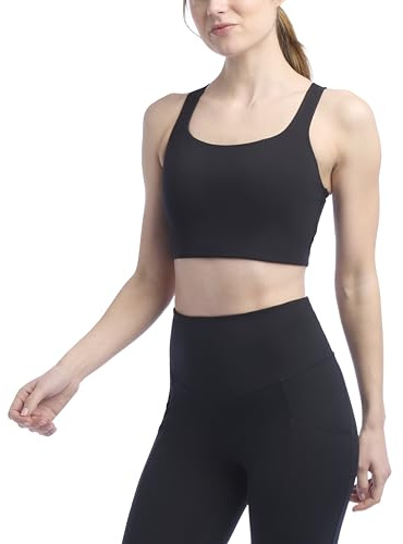 Jockey Women's Molded Cup Medium Impact Racerback Bra Deep Black