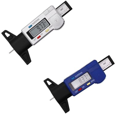 2PCS Auto Digital LCD Tire Tread Depth Gauge with Car Tyre Tire Meter Thickness for Automobile Measuring Tools