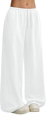 Pantalon Lin Femme Été Large Fluide Taille Haute Élastique Cordon Poches Plage Respirant Léger Chic Décontracté Vacances Coton A23