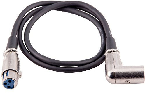 Seismic Audio XLRRS2 3' XLR Female to Right Angle Male Audio Patch Cable