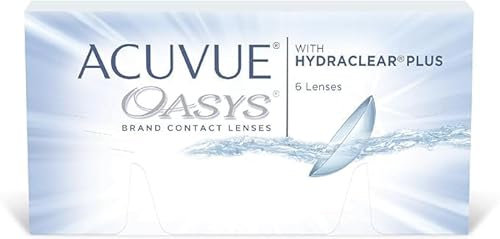 ACUVUE OASYS con tecnologia HYDRACLEAR PLUS - Lenti a contatto quindicinali - Protezione UV;+1.00 diottrie; BC 8.4; DIA 14.00; 12 lenti