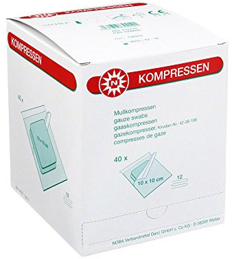 Mullkompressen steril 10 cm x 10 cm, 12fach, 40X2 St