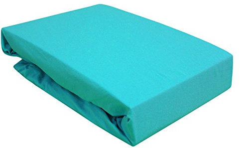 Spannbettlaken für Wasserbett/Boxspring/Übergrößen 180-200x200-220 cm Türkis (türkis/Turquoise)