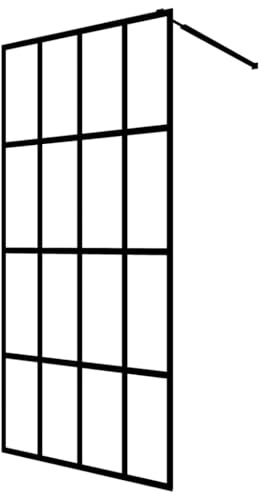 vidaXL Duschvägg till duschkabin härdat klart glas 90x195 cm