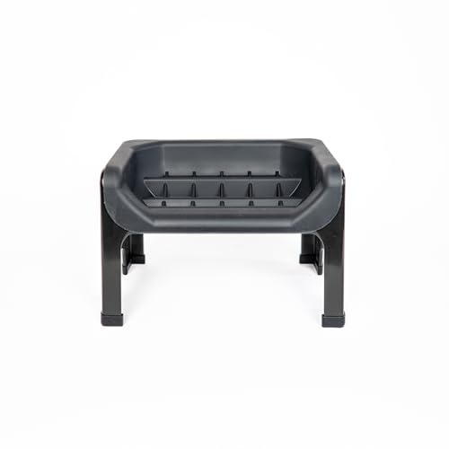 The Fluff Trough Elevated Slow Feeder Dog Bowl - Prevents Fast Eaters from Binging & Choking on Food, Minimizes Neck Strain, Suitable for Flat-Faced Pets, Vet Recommended, Dishwasher Safe, Black