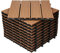 ECD Germany WPC Terrassenfliesen 30x30 cm/33 Stück=3m², Hellbraun geriffelt, Holzoptik, Bodenbelag mit Klicksystem und Drainage, Terrassendielen Balkonfliesen, Klickfliesen für Terrasse Garten Balkon